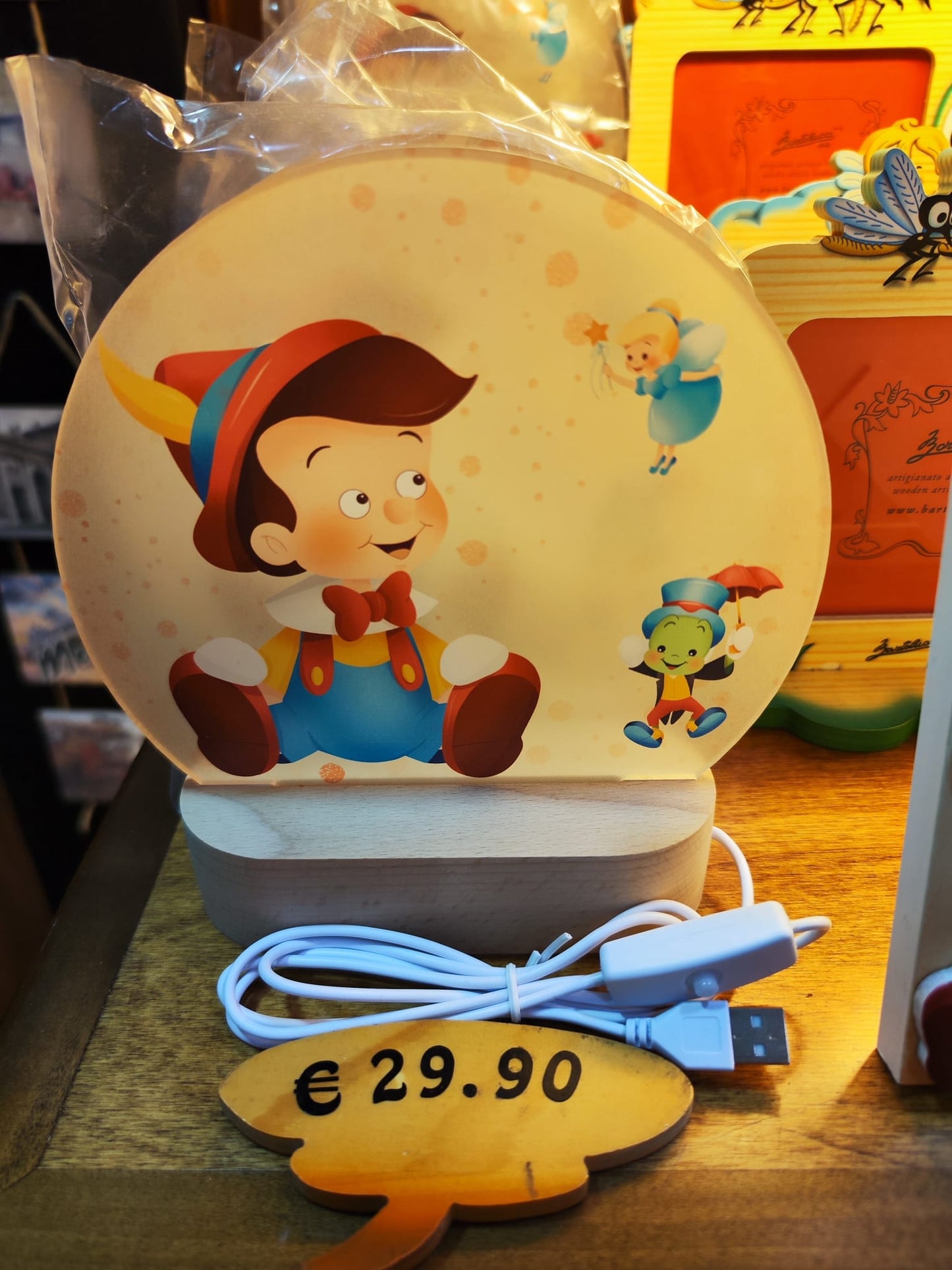 Pinocchio bedside lamp