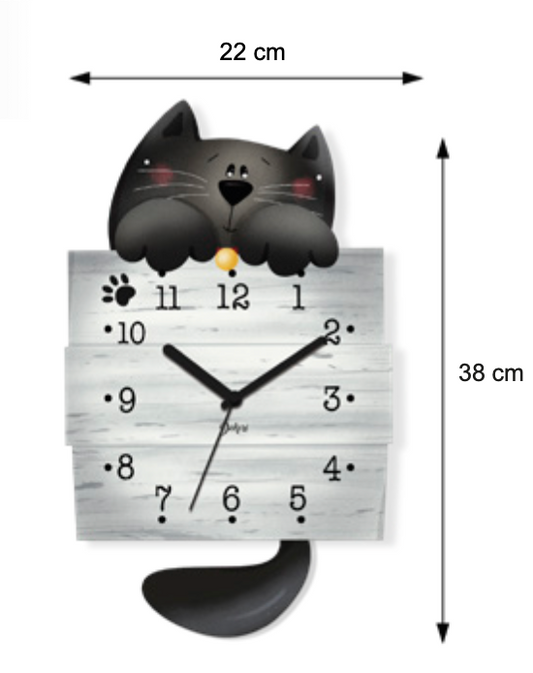 Reloj Gato negro