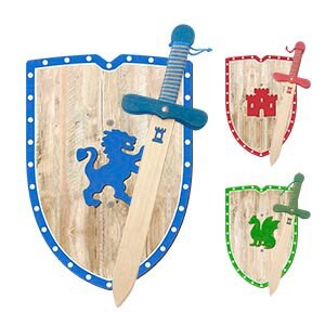 Medieval shields and swords
