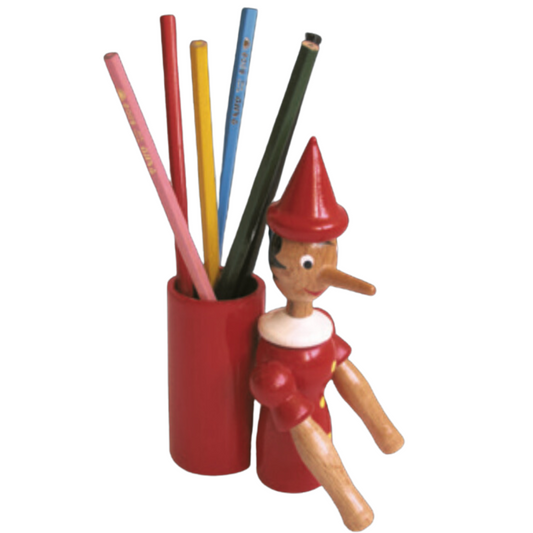 Pinocchio pencil holder