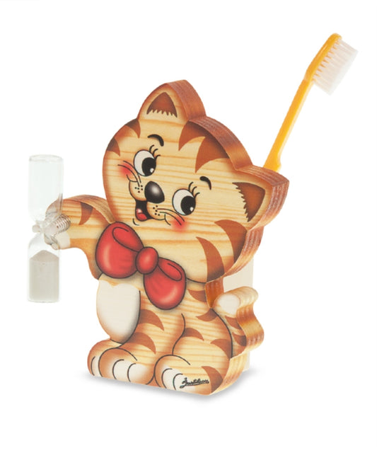 Porta cepillo de dientes Gato Pajarita